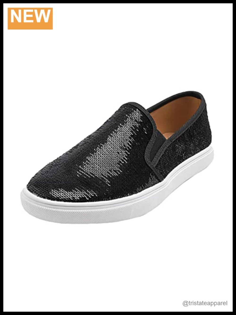 Sequin Embellished Slip-On Flats Loafers Casual Walking Party Shoes